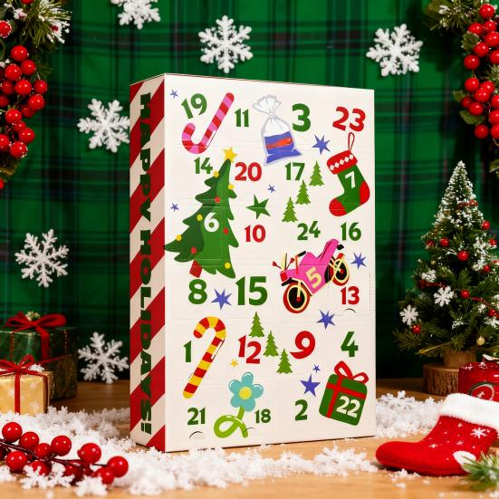 Socks Advent Calendar for Adults Men Women 24 Pair of Christmas Crew Socks Set 24 Days Countdown To Christmas Gift Box