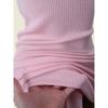 Fashion Style Turtleneck Sleeveless Wool Knitted Vest Skirt Autumn Skinny Slimming Split Pink Sheath Dress Women