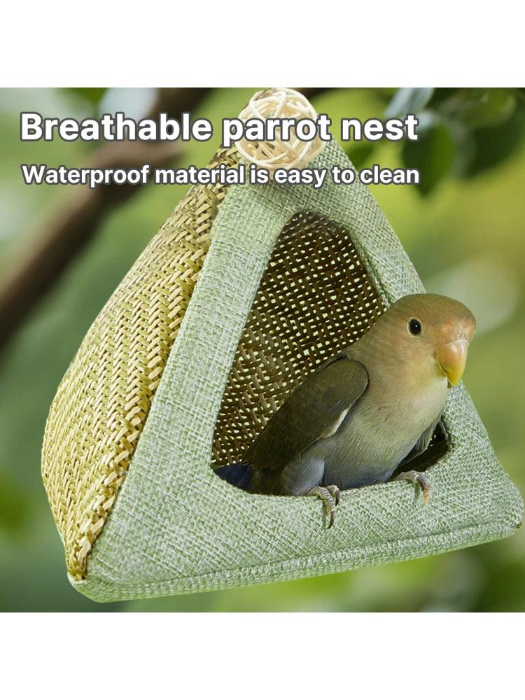 Parrot Dumpling Birdhouse Tiger Peony All Season Nest Hanging Aquascape Birdhouse Summer Sleeping Hiding House