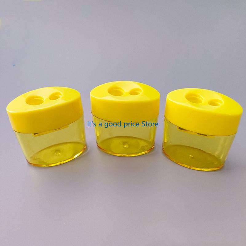 12 Stück Zwei-Loch-Bleistiftspitzer Ergonomischer Manueller Spitzer für 8MM-11MM Bleistifte Buntstifte Skizzenstift