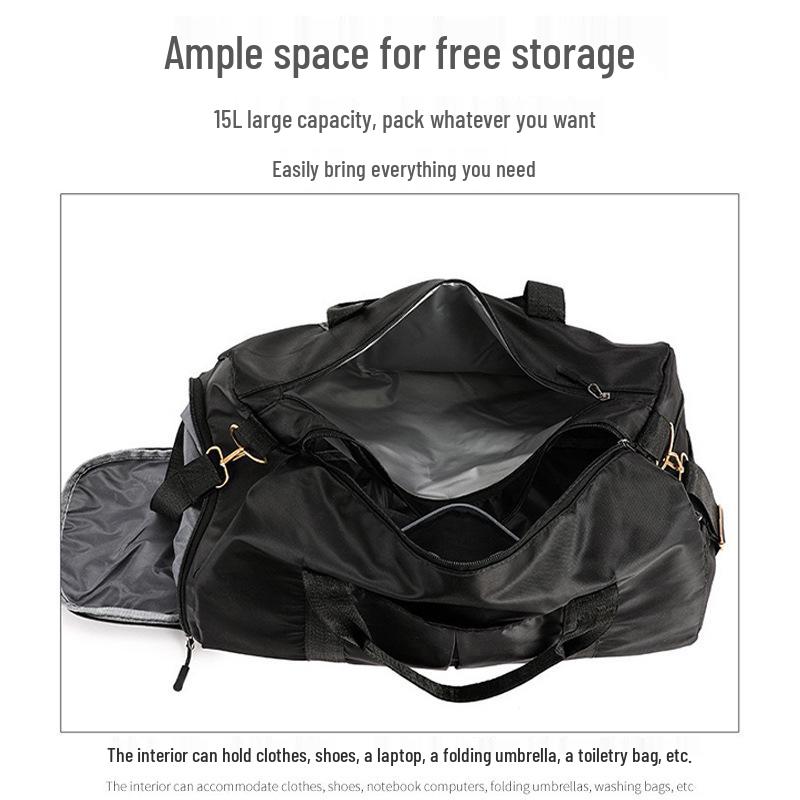 Large-Capacity Travel Bag with Shoe Compartment - Dry/Wet Separation, Shoulder & Cross-Body Luggage Bag
