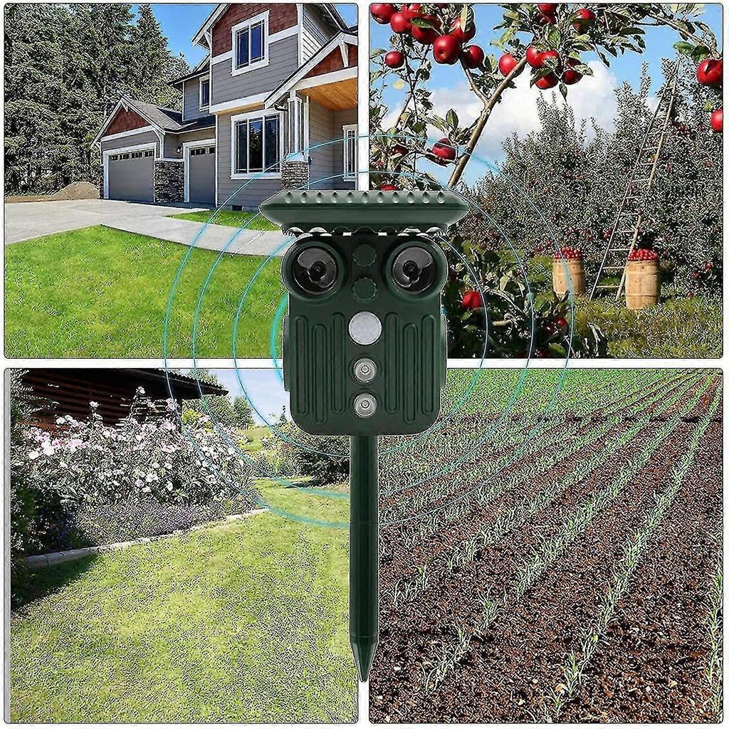 Ultrasonic Solar Deer Repeller 5 Modes Pack of 2