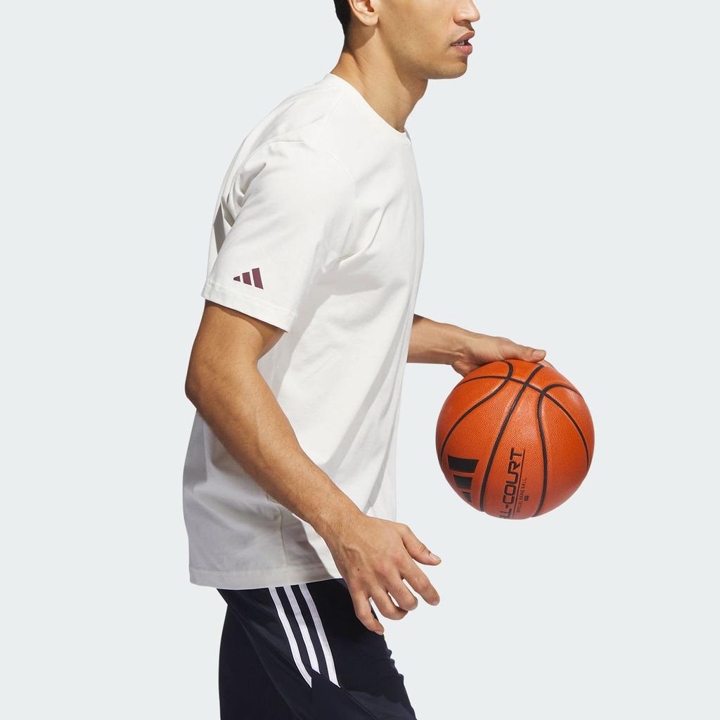 Adidas Camp Story Print Basketball Short Sleeve T-Shirt Men Tops White IM4610