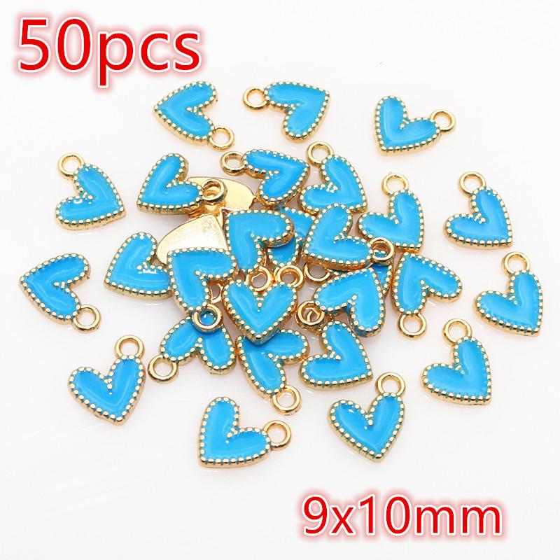 30-50Pcs 9x10mm/15x13mm Small Alloy Heart Charms Cute Love Pendants For DIY Bracelet Necklaces Jewelry Making Accessories