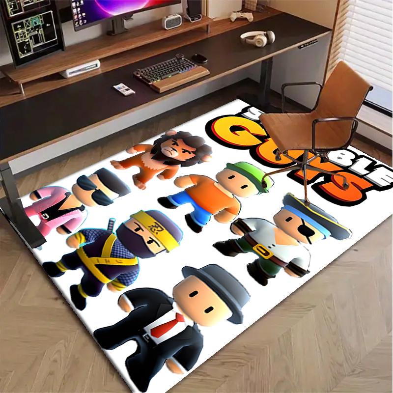 stumble guys Polyester Carpet, Soft Indoor Mat for Office Chair, Living Room, Computer Desk - Decorative Home Office Rug Design