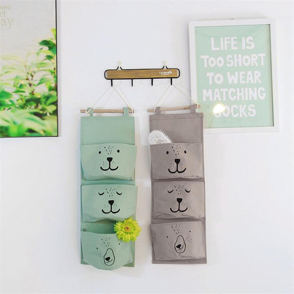Wandhängetasche, 3-Taschen-Aufhänger, Badezimmer-Baby-Hängetasche, faltbare 3-Taschen-Tasche