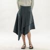 Wednesday Delight Wd_Striped Irregular Hem Skirt_2Color