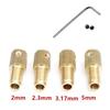 Brass Copper Drill Chuck Shaft Chuck Clamp Connecting Drill M8-2/2.3/3.17/5mm Mini Rod Self-tightening Durable