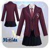 Cosplay Costume Matilda Purple School Uniform Dress Halloween Party Prop Gifts