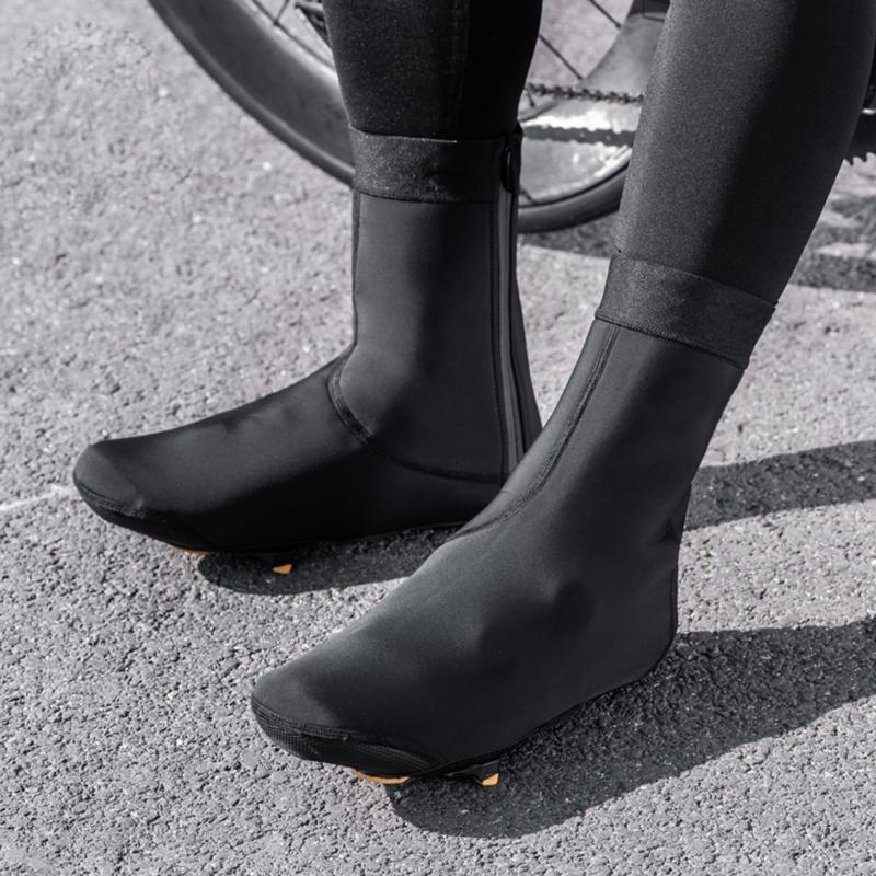 High Top Waterproof Cycling Shoe Cover With Elastic Cuff For Easy On Off Reflective Safety Features For Night Riding
