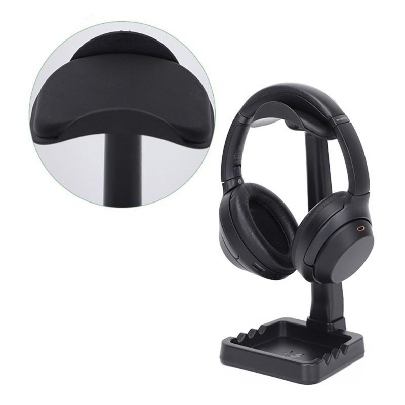 Headphone Stand With Detachable Cable Clip And Phone Dock For All Gaming Headsets And Desktop Accessories Storage