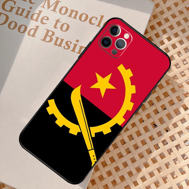 Angola Flag Case For iPhone 16 13 11 12 14 15 Pro Max Mini XR X XS MAX Plus Cover Cases