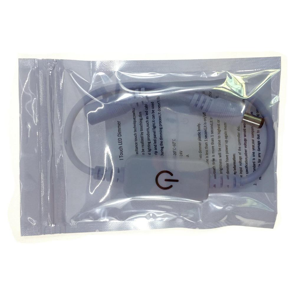 Black Touch LED Dimmer for Single Color Light Strip, 12V Stepless Online Control