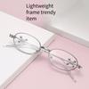 Neue Mode Diamantverzierter Damen-Klick-Brillengestell Rhombus Mehrwinkel Metallverziert Street Style