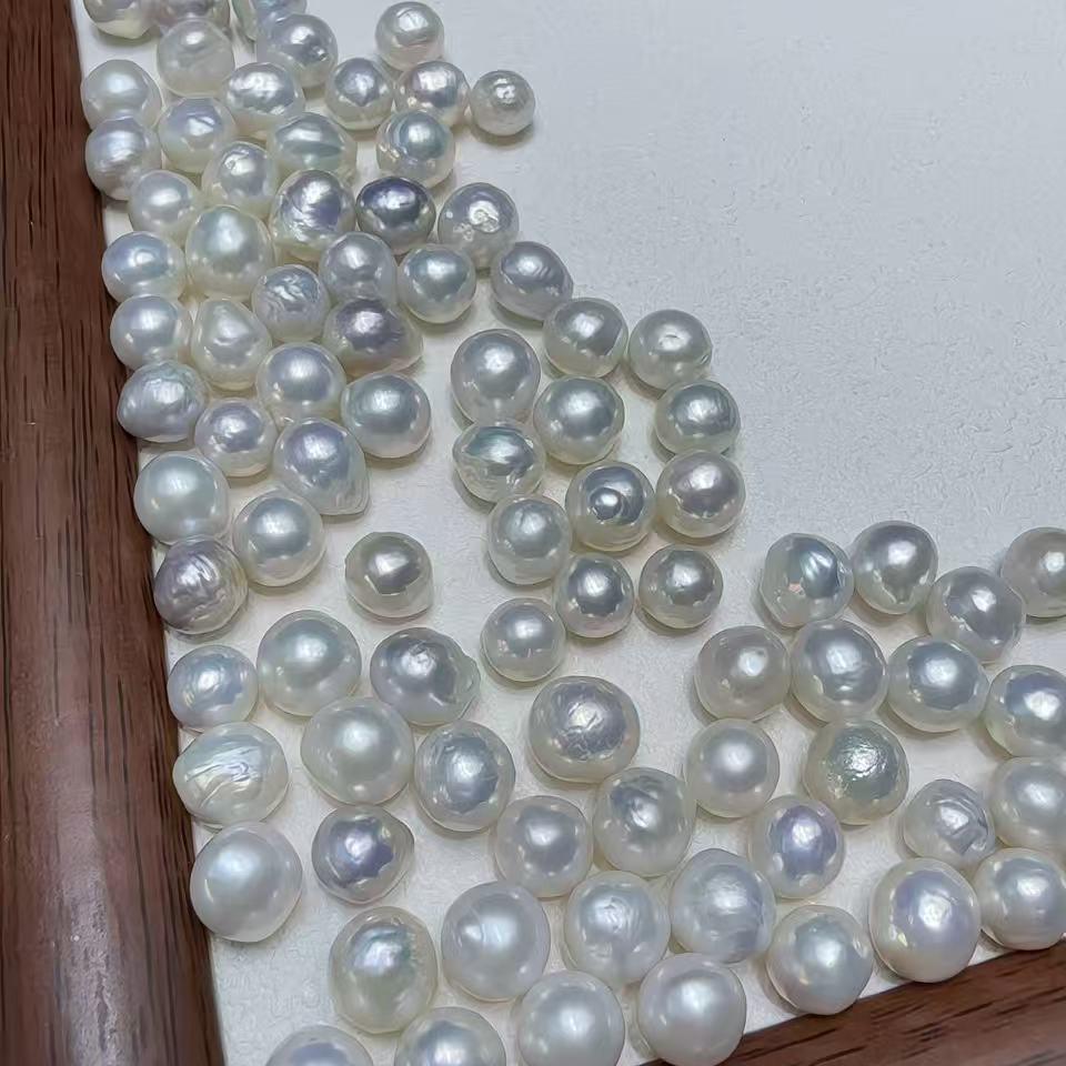 Жуцзи Пресноводный жемчуг Конфетный Морщинистый 9-10 мм Россыпью для DIY Summer 2025
