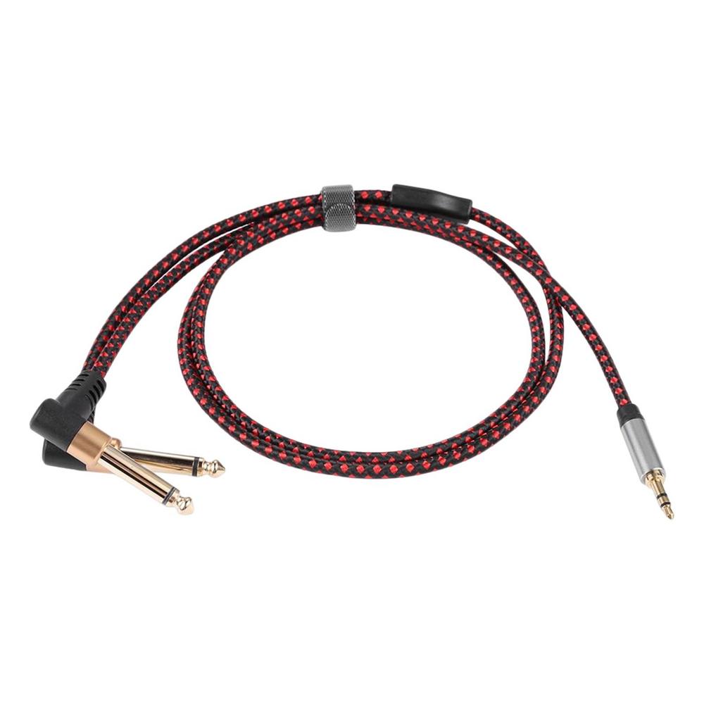 

AV126 3.5mm Turn Dual 6.5 Audio Cable One Minute Two 6.35 Big 2 Core Computer Mixer Line Mini Jack 3.5 To Dual 1/4 Jack