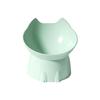1pc WhiskerWare Elevated Cat Bowl, Anti-Tip Plastic Raised Pet Feeding Dish with Tilted Edge, Neck Protection Kitty Food
