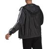 adidas Classic 3-Stripes Zip Pockets Drawstring Hoodie Jacket Men Outerwear Black H65776