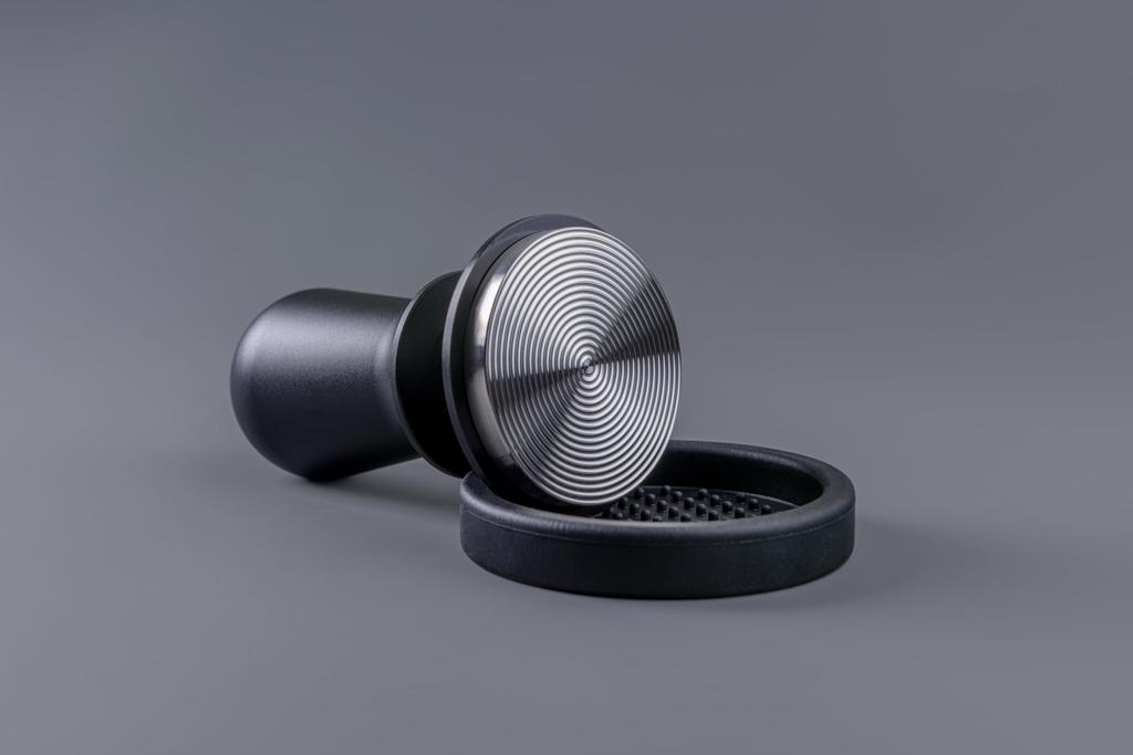 La Mellow Espresso Coffee Constant Pressure Tamper, 53mm (Stainless Steel Base + Aluminum Handle), Includes Tamper Mat