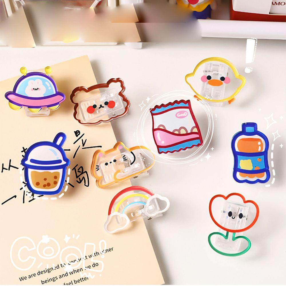 Stationery Page Holder Index Clamp Snacks Sealing Clip Paper Clip Binder Clips Transparent Clip