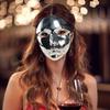 Masquerade Mask Metallic Color Mask Halloween Mask Full Face Mask For Women Men Cosplay Masquerade Costume Accessories