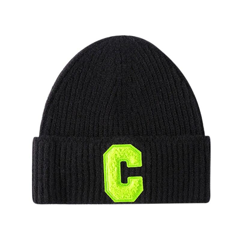 Damelue for hverdagsbruk Vintermyk Varm Vinterlue Heklet Skilue Sovehetter Skull Cap Kabelstrikket Beanie-lue
