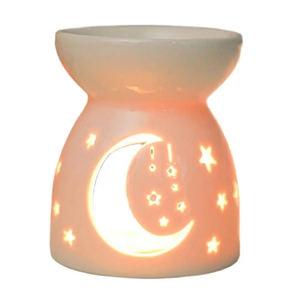 Ceramic Candle Holders Hollow Essential Oil Burners Home Burner Decor Incense Handicrafts Aroma Lamps X1R5