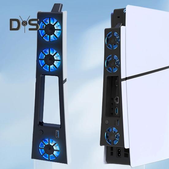 Ventilator de răcire pentru consolă de jocuri cu port USB 3.0 Zgomot redus Instalare simplă Ventilator de răcire eficient Plug-play Radiator pentru PS5 Slim
