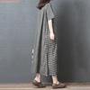 Ladies Summer Linen Loose Fit Body Covering Resort Dress Floral Pattern Cotton Short Sleeve Checkered Cute VG09
