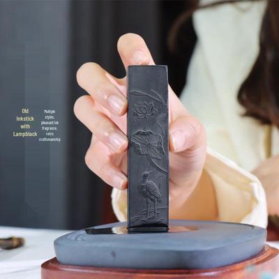 Huizhou Handmade Pine Soot Ink Stick, 1 Oz: Perfect for Calligraphy and Chinese Painting.