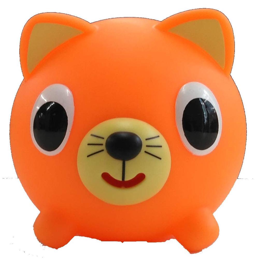 Sunsmile Jabber Ball Neon Cat (Orange)