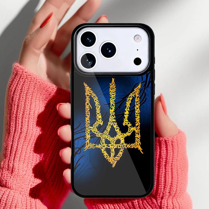 U=kraine Tryzub Flag Soft Phone Case for iPhone 17 Air 16e 15 14 13 Pro Max Back Cover for 12 11 Pro Coque