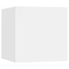 8 piece TV cabinet set white particleboard