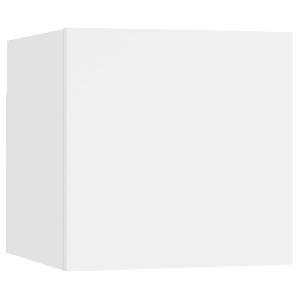 8 piece TV cabinet set white particleboard