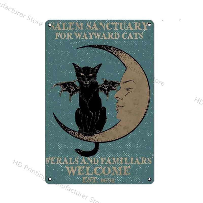 Cute Cat Wall Poster Pet Decor For Kitchen Vintage Tin Sign Metal Plates Home Decoration Modern Bar Accessory Restaurant Garden