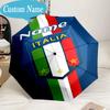 Custom Name Umbrella Italian Football Crest Umbrella 8-Frame for Travel, Camping, Casual Lightweight Portable, Essential for Family Gifts