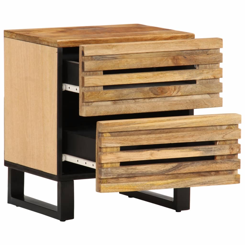 Nightstands 2 Pcs. 40x34x46 cm Rough Mango Wood