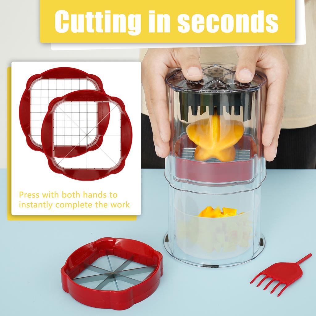 Fruits Slicer Cup Fruits Slicer Fast Cutting Several Slicing Options Even Slicing Cutter Precise Core Removal for Apples Pears