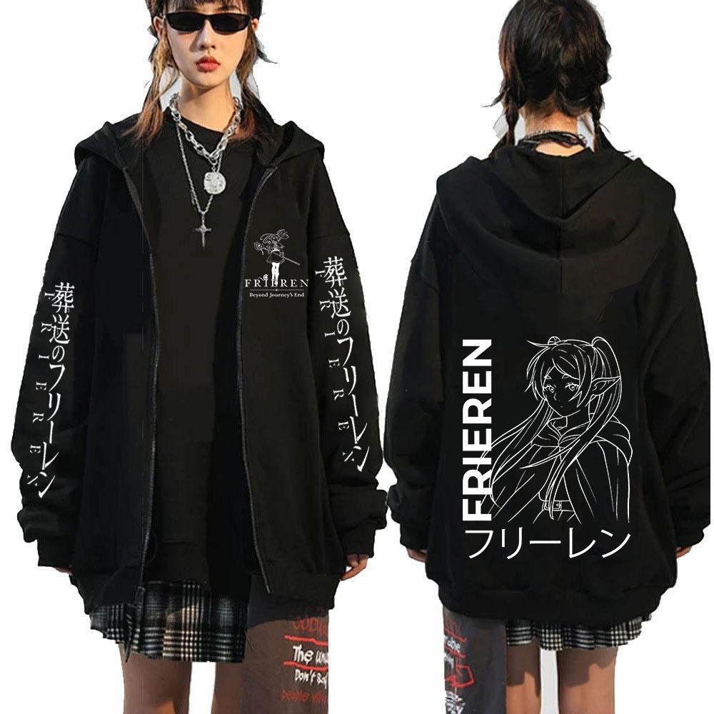 

Anime Frieren Beyond Journey End Zipper Hoodies Men s Women Clothing Fashion Zip Up Hooded Sweatshirts Jackets Coats S