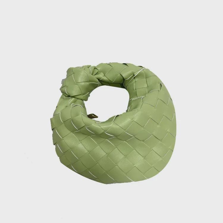 Mini ručně tkané taštičky na knedlíky - Elegantní ruční taštičky s uzlem croissant pro ženy