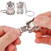 1 Pcs Exquisite Kitten Puppy Shape Keychain Foldable Nail Clipper Stainless Steel Rotary Toenail & Fingernail Manicure Trimmer