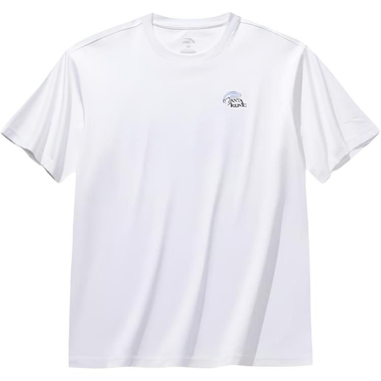 Anta Casual Series Round Neck Fashion Pullover Breathable Simple Letter Print Versatile Short Sleeve T-Shirt Men Tops 152628115-1 S