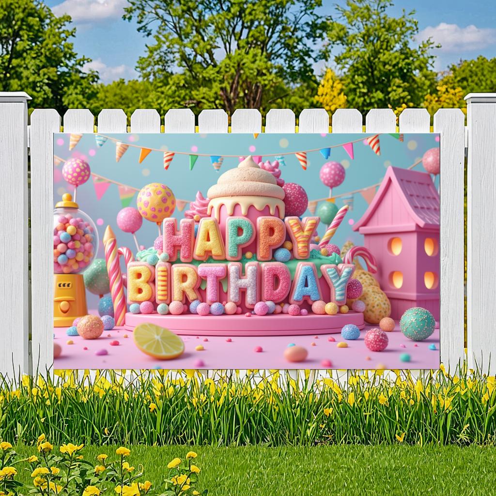3D Letters Party Decoration Celebration Banner Event Banner for Party Celebration Candy Party