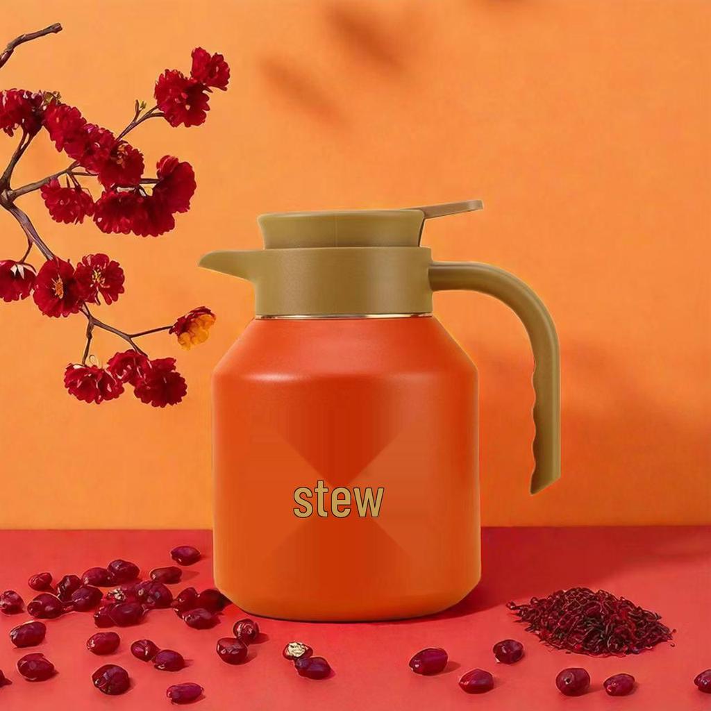 316 Stainless Steel Insulated Kettle with Tea Infuser and Portable Handle, Large Capacity Coffee Pot