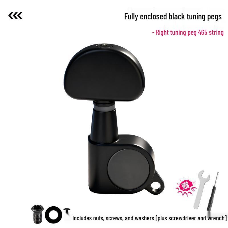 מפתחות כיוון לגיטרה עממית ממתכת עם כלי מיתרים מעץ - אביזרים סגורים לחלוטין לגיטרה קלאסית