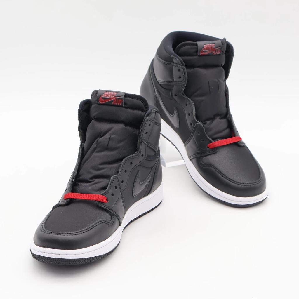 555088-060 Nike Air Jordan 1 Retro High OG Black Gym Red Satin Metallic (Men's)