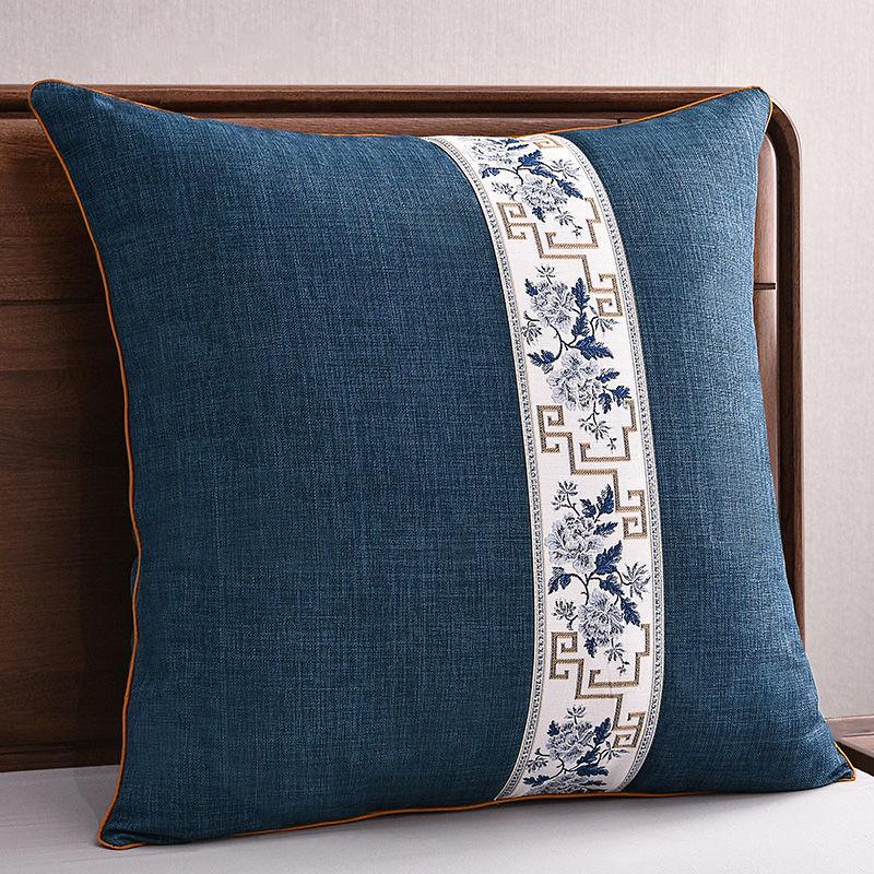 Chinese Style G5Z Throw Pillow Cushion with Core for Sofa & Bed