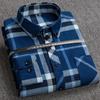 Nuove Camicie a Quadri per Uomo Taglie Forti Tempo Libero Uomo 100% Cotone Invernali Calde Flanella Casual a Quadri Oversize Manica Lunga