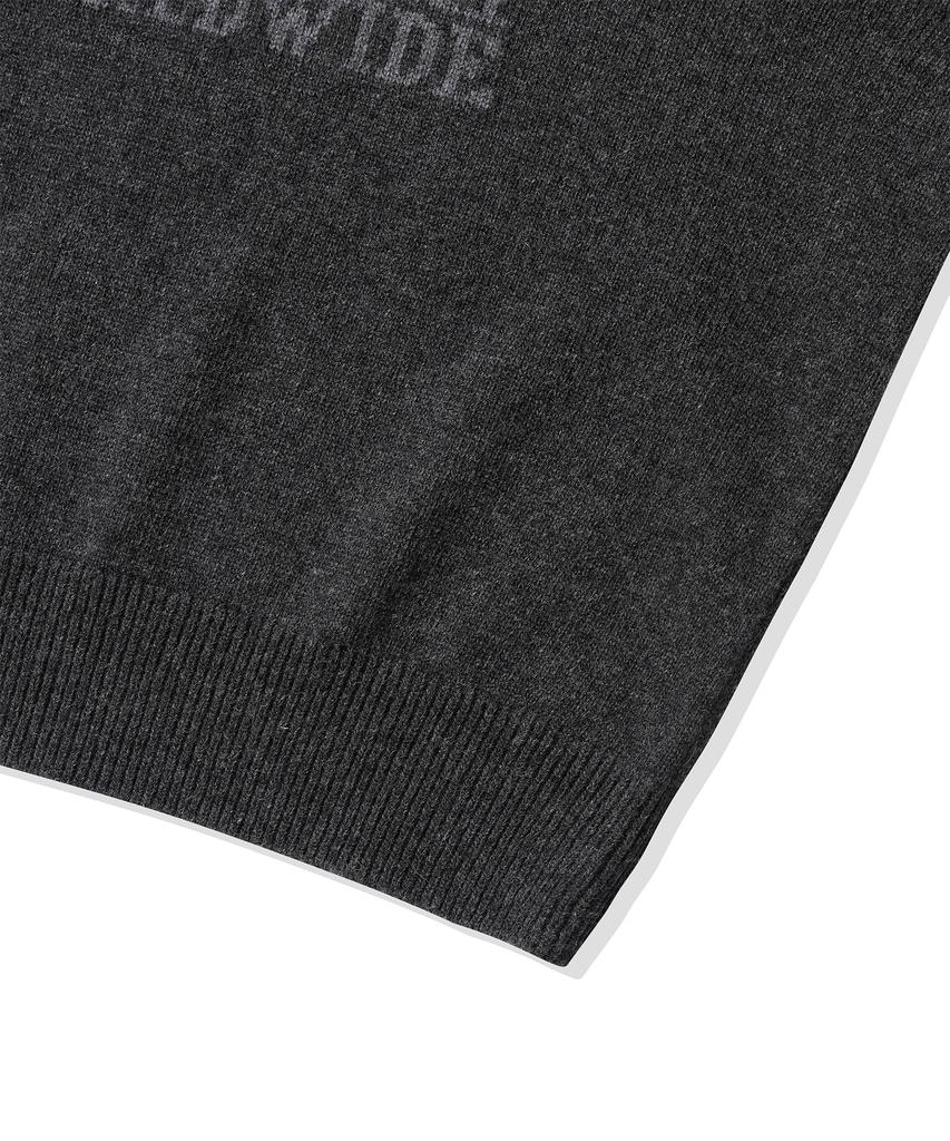 CGP (Women) Square Logo Knit_Charcoal