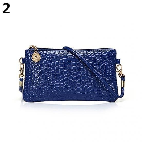 Neue trendige Damenleder Geldbörse Brieftasche Kunstleder Umhängetasche Tragetasche Messenger Reißverschluss Satchel Handtasche
